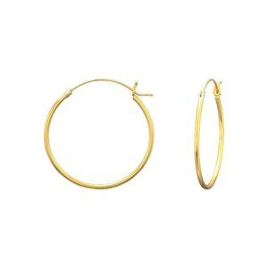 14k Gold Vermeil Hoop Earrings 25mm